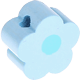 Motivperle Mini-Blume : babyblau