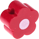 Motivperle Mini-Blume : bordeauxrot