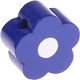 Motivperle Mini-Blume : dunkelblau