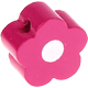 Motivperle Mini-Blume : dunkelpink