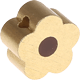 Motivperle Mini-Blume : gold