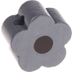 Motivperle Mini-Blume : grau