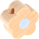 Motivperle Mini-Blume : natur - babyblau