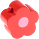 Motivperle Mini-Blume : rot