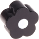Motivperle Mini-Blume : schwarz