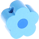 Motivperle Mini-Blume : skyblau