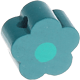 Motivperle Mini-Blume : türkis
