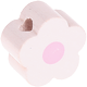 Motivperle Mini-Blume : weiß - rosa