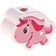 Motivperle Mini-Einhorn : weiß - rosa