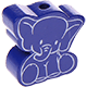 Perlina sagomata “Elefante” : blu scuro