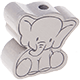 Perlina sagomata “Elefante” : grigio chiaro