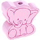 Perlina sagomata “Elefante” : rosa