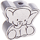 Perlina sagomata “Elefante” : argento