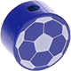 Perlina con motivo “piccolo Pallone da calcio” : blu scuro