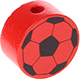 Perlina con motivo “piccolo Pallone da calcio” : rosso