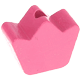 Perlina sagomata “Piccola corona” : rosa