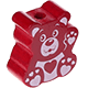 Motivperle Mini-Teddy : bordeauxrot