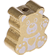 Motivperle Mini-Teddy : gold