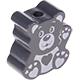 Motivperle Mini-Teddy : grau