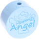 Perlina con motivo "mummy's angel" : azzurro bambino