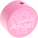 Perlina con motivo "mummy's angel" : rosa bambino