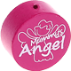 Perlina con motivo "mummy's angel" : rosa scuro
