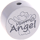 Perlina con motivo "mummy's angel" : grigio chiaro