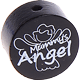 Perlina con motivo "mummy's angel" : nero