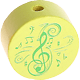 Perlina con motivo “Chiavi musicali” : limone