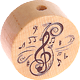 Perlina con motivo “Chiavi musicali” : naturale