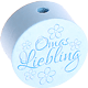 Perlina con motivo "Omas Liebling" : azzurro bambino
