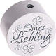 Perlina con motivo "Omas Liebling" : grigio chiaro