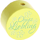 Perlina con motivo "Omas Liebling" : limone
