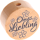 Perlina con motivo "Omas Liebling" : naturale