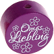 Perlina con motivo "Omas Liebling" : viola viola