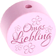 Perlina con motivo "Omas Liebling" : rosa