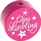 Perlina con motivo "Opas Liebling" : rosa scuro