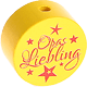 Perlina con motivo "Opas Liebling" : giallo