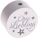 Perlina con motivo "Opas Liebling" : grigio chiaro
