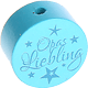 Perlina con motivo "Opas Liebling" : turchese chiaro