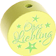 Perlina con motivo "Opas Liebling" : limone