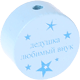 Perlina con motivo “дедушка любимый внук” : azzurro bambino