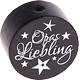 Perlina con motivo "Opas Liebling" : nero