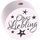 Perlina con motivo "Opas Liebling" : bianco - nero