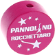 Motivperle "Pannolino Rocchettaro" (Italienisch) : dunkelpink