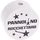 Motivperle "Pannolino Rocchettaro" (Italienisch) : weiß - schwarz