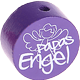 Perlina con motivo “Papas Engel” : blu viola