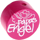 Perlina con motivo “Papas Engel” : rosa scuro