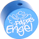 Perlina con motivo “Papas Engel” : blu medio