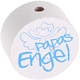Perlina con motivo “Papas Engel” : bianco - azzurro cielo